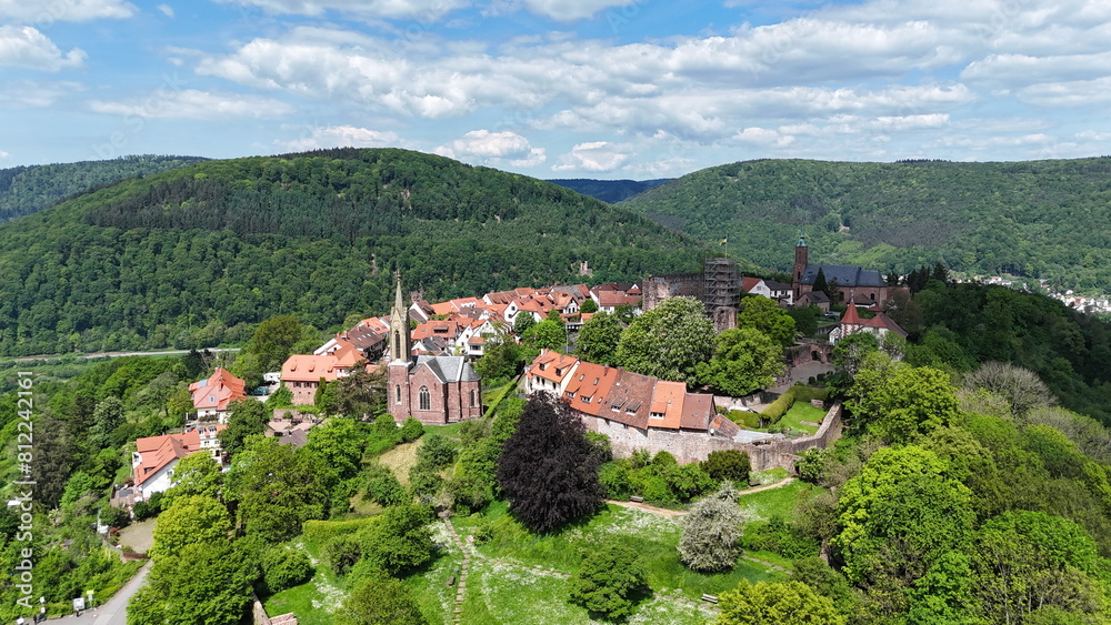 Fototapeta premium Luftaufnahme von Dilsberg