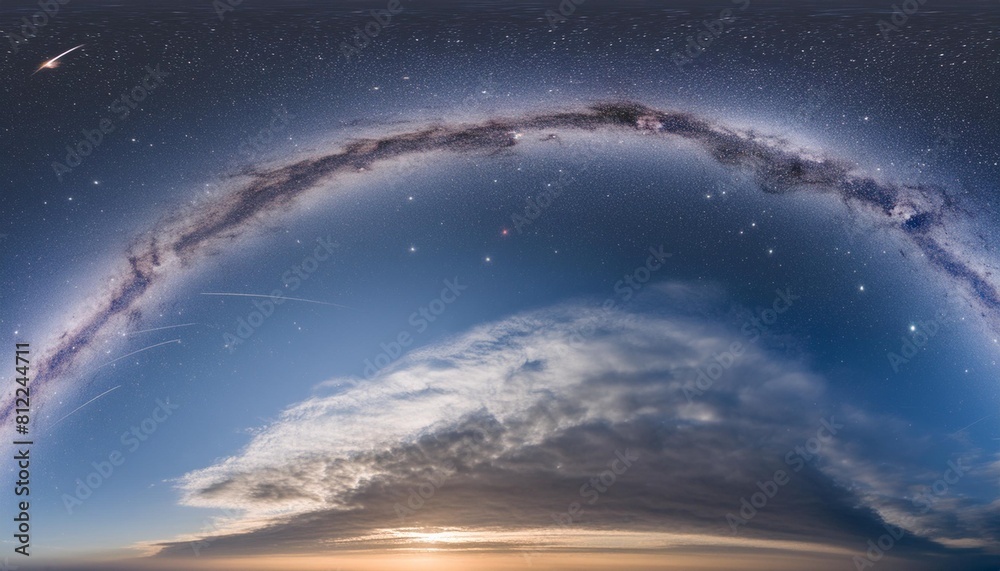 360 degree interstellar cloud of dust and gas space background with ...