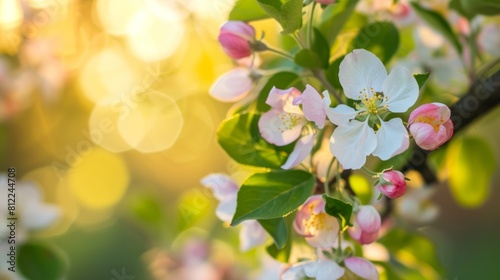 Amazing apple blossom stock photo