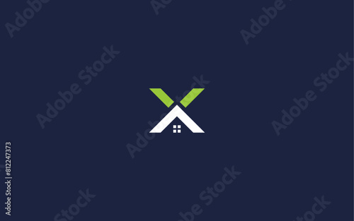 letter x with house logo icon design vector design template inspiration