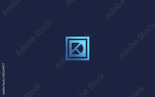 letter dk with square logo icon design vector design template inspiration