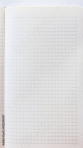 Open clean notebook background for post, vertical orientation 
