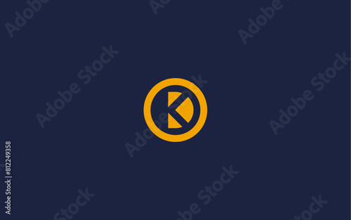 letter dk with circle logo icon design vector design template inspiration photo