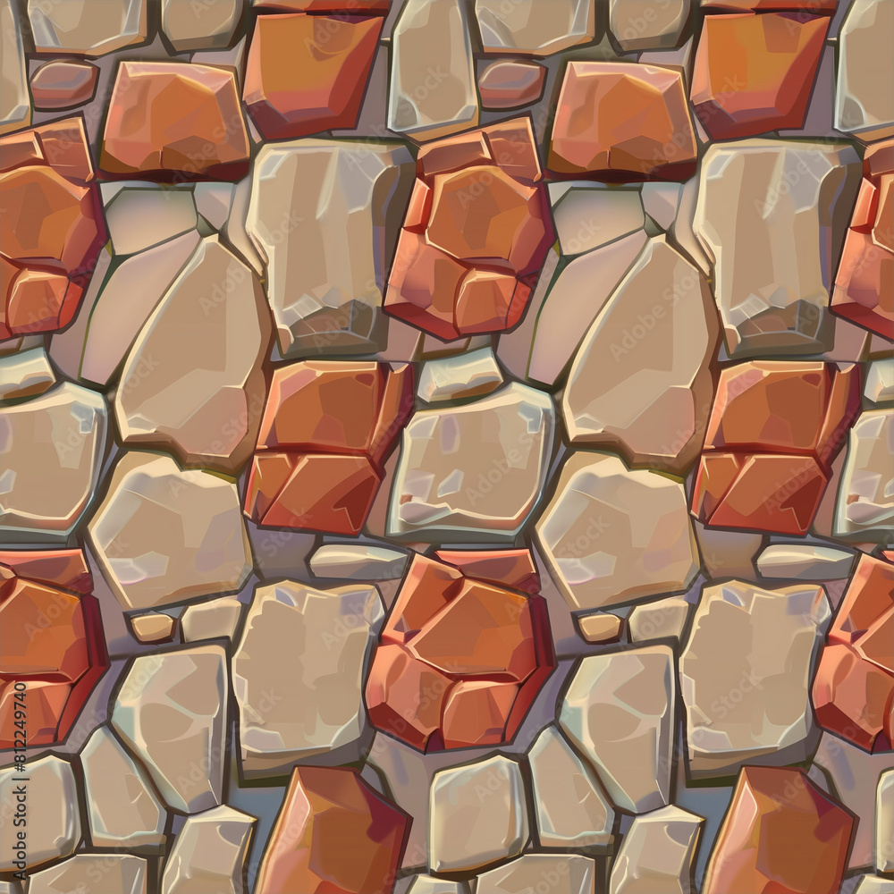Fototapeta premium Game Tileset Assets for Digital Environments