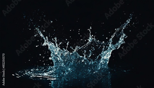 water splash isolated on the black background