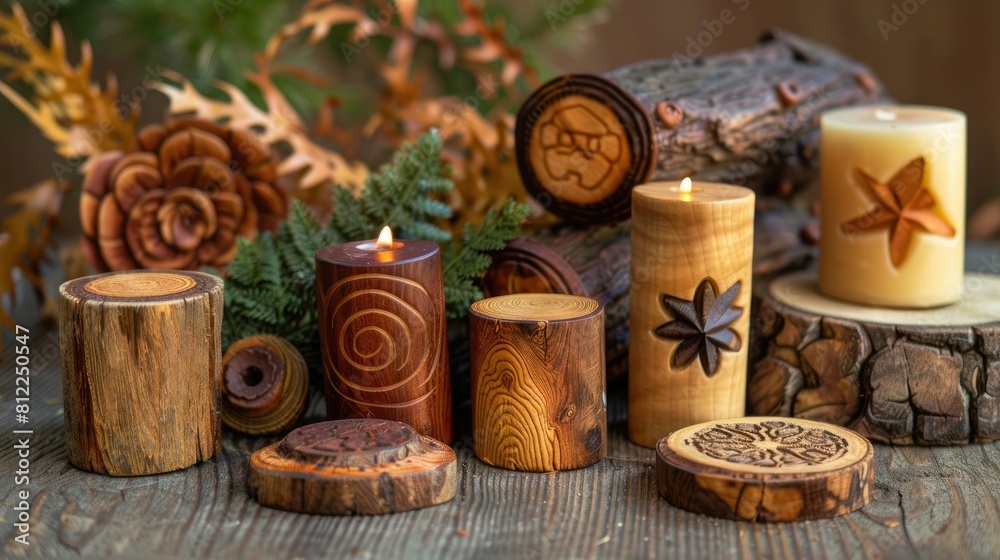 Adorn your sacred pagan altar with the beauty of the four elements in celebration of Litha Lughnasadh or Mabon rituals crafted from wood