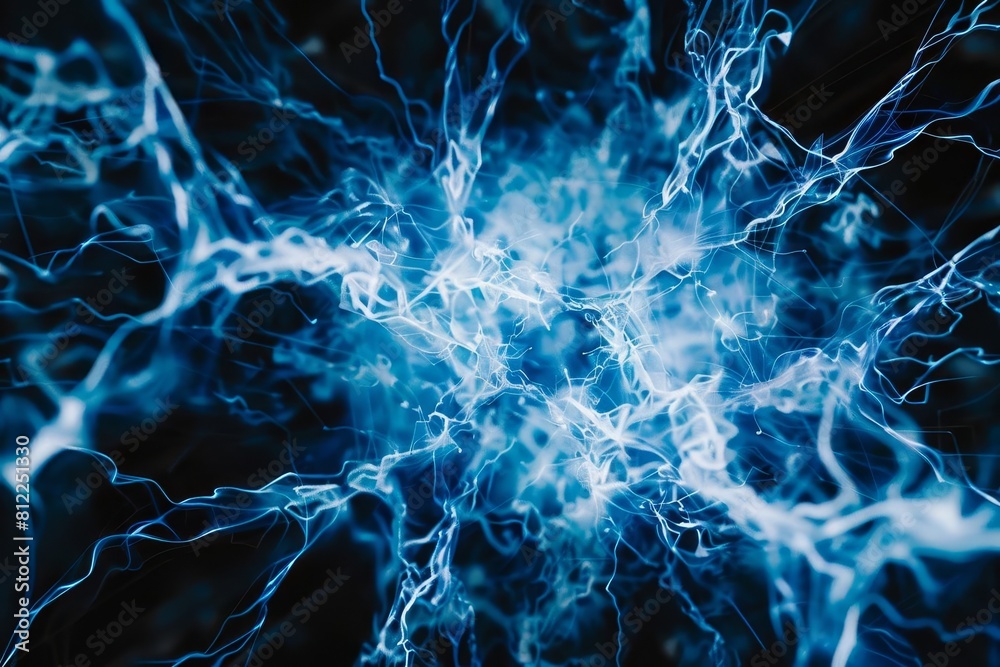 Obraz premium Abstract image of blue and white energy.