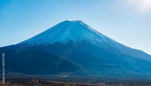 close up of electric blue mountain against blue sky