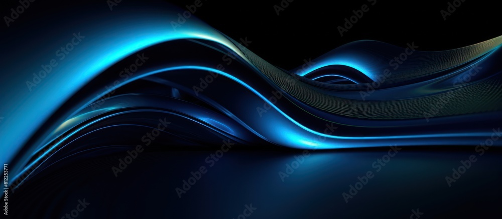 Obraz premium 3d abstract blue wave background