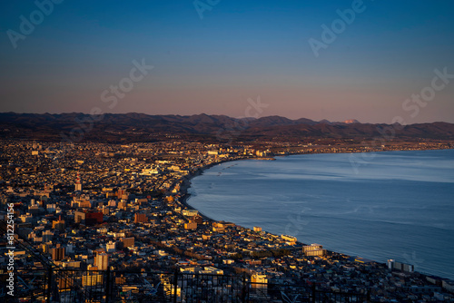 函館山から見る街並みの夕景