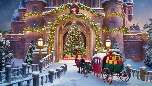 Christmas Themed Fantasy Castle photo