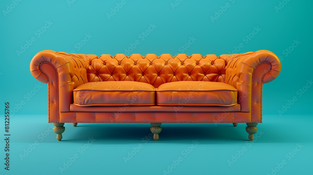 Lovely and vibrant 3D design icon element for a sofa. Lovely and vibrant 3D design icon element for a sofa.
