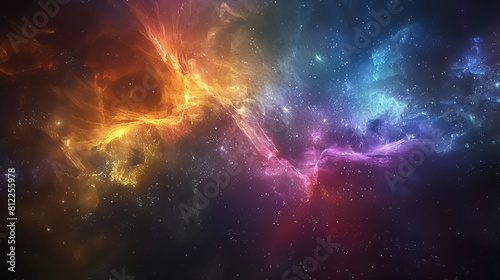 Cosmic Kaleidoscope Journeying Through Nebula Burst's Colorful Depths