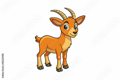  ibex cartoon vector illustration