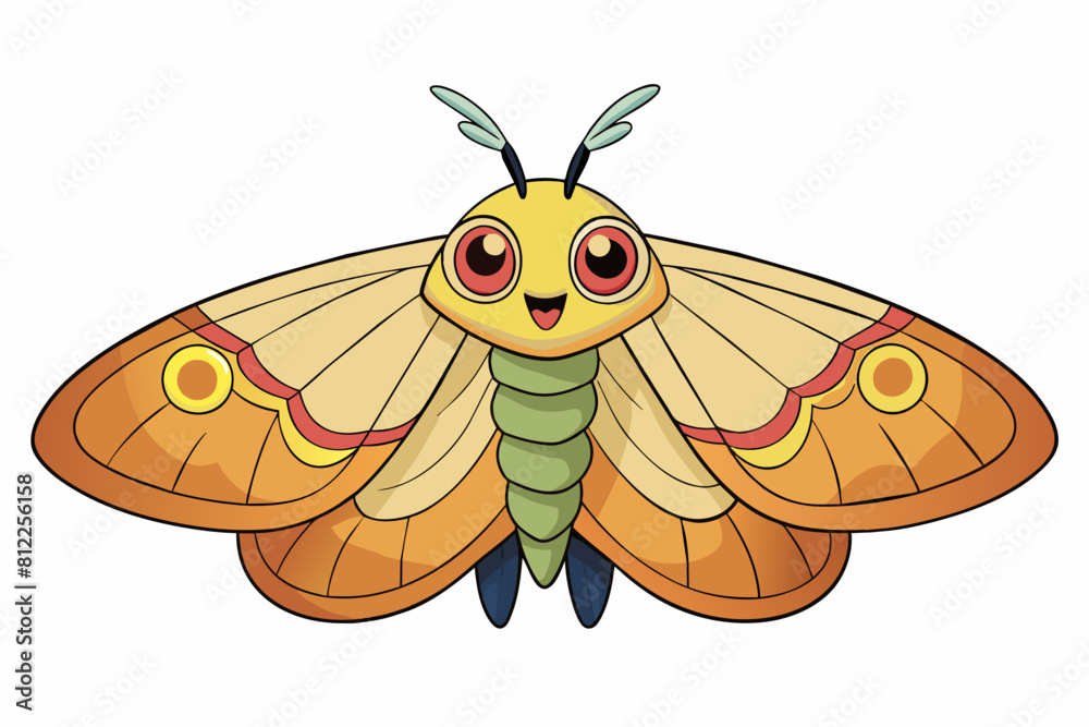 io moth cartoon vector illustration io moth cartoon vector illustration