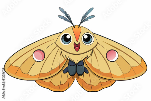 io moth cartoon vector illustration photo