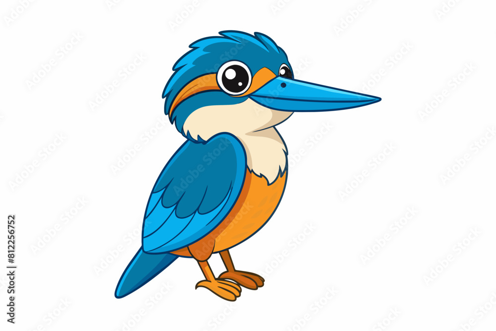 kingfisher bird cartoon vector illustration kingfisher bird cartoon vector illustration