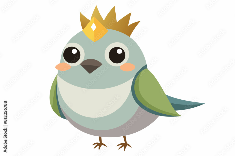 kinglet bird cartoon vector illustration kinglet bird cartoon vector illustration