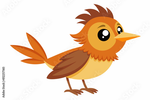 lark bird cartoon vector illustration