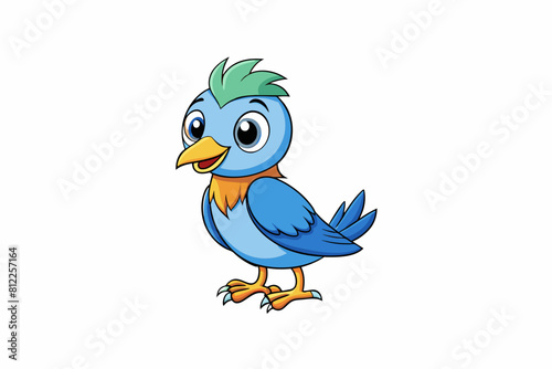 lark bird cartoon vector illustration
