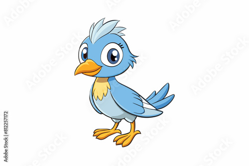 lark bird cartoon vector illustration