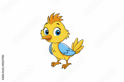 lark bird cartoon vector illustration