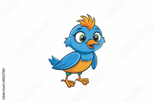 lark bird cartoon vector illustration