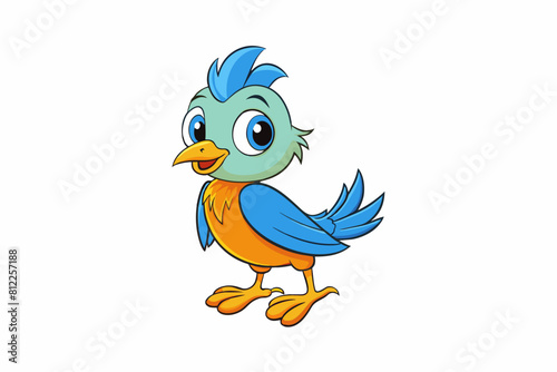 lark bird cartoon vector illustration
