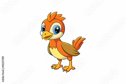 lark bird cartoon vector illustration