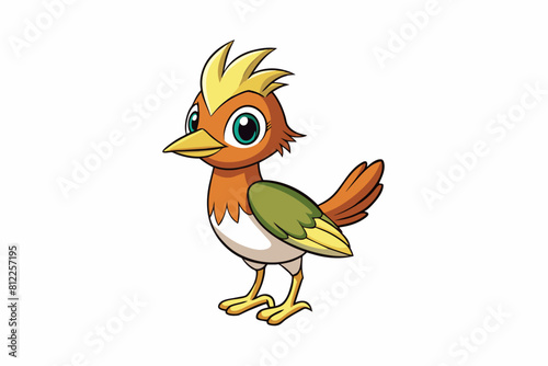 lark bird cartoon vector illustration