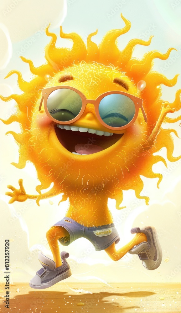 Scorching sun antics: onset of e arrival of abnormal strong heat, sun is overactive, cartoon style - depicting humorous antics of a very hot and overactive sun character in a playful cartoon style. Scorching sun antics: onset of e arrival of abnormal strong heat, sun is overactive, cartoon style - depicting humorous antics of a very hot and overactive sun character in a playful cartoon style.