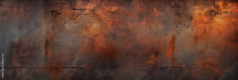 Textured Rusty Metal Surface, Aged Iron Wall. Corroded Metal Background