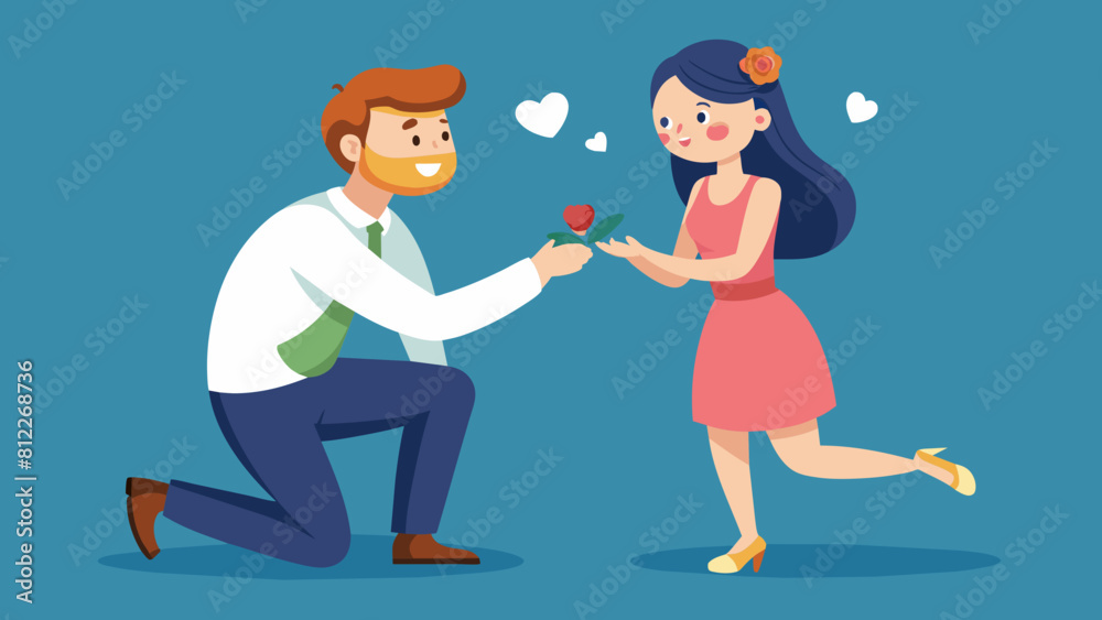 an offer of marriage man proposes a woman cartoon vector illustration an offer of marriage man proposes a woman cartoon vector illustration