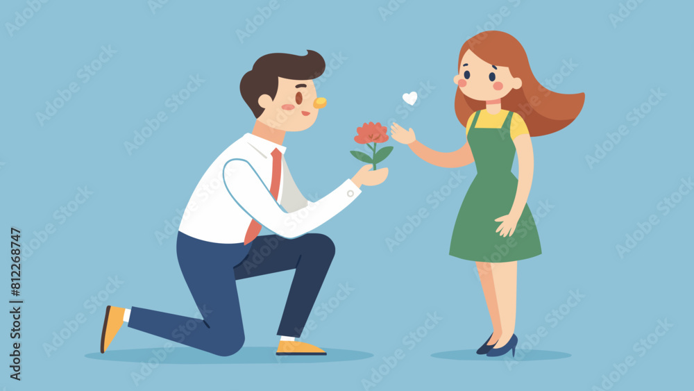 an offer of marriage man proposes a woman cartoon vector illustration an offer of marriage man proposes a woman cartoon vector illustration
