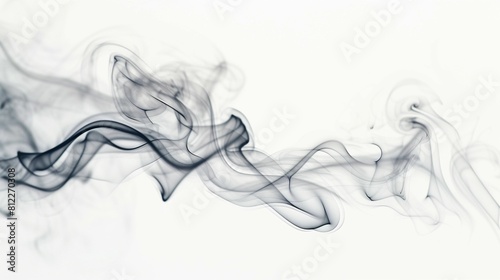 Smoke Billowing on White Background