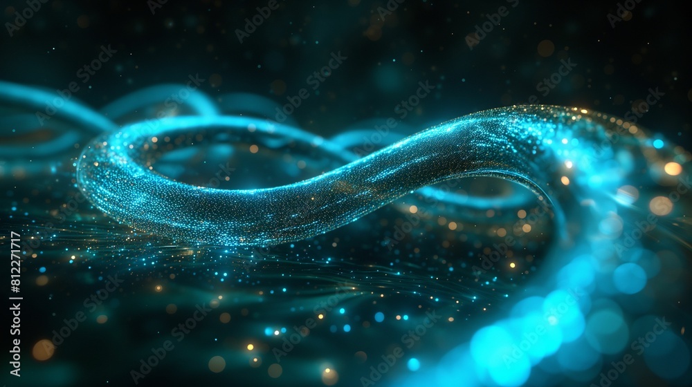Blue and Black Background With Lights