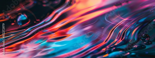 Vibrant Close Up of Colorful Liquid