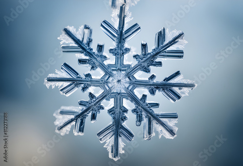 snowflake on a blue background