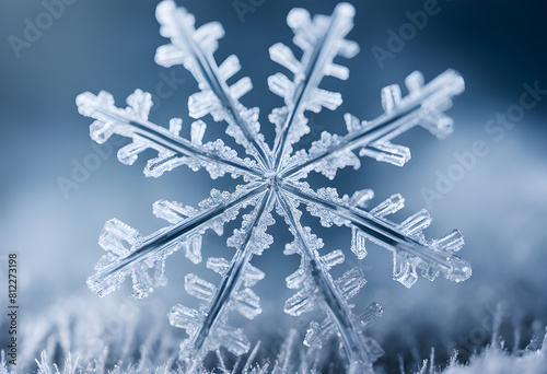 snowflake on a blue