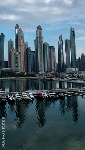 view from the terrace to the center of Dubai during the day