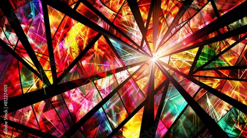 Kaleidoscope of lights through glass prism Memorial Day