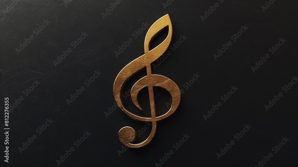 Celebrate World Music Day with a stunning abstract featuring a creative and elegant golden Music Symbol set against a sleek black background Celebrate World Music Day with a stunning abstract featuring a creative and elegant golden Music Symbol set against a sleek black background