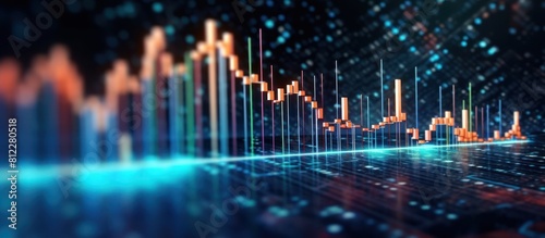 Stock market online business concept 3d rendering graph statistics photo