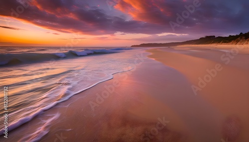 sunset over the beach