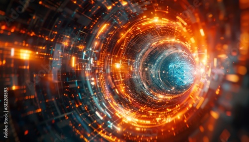 Wallpaper Mural Depict a particle collider experiment where scientists study the behavior of subatomic particles, unlocking the mysteries of quantum physics Torontodigital.ca