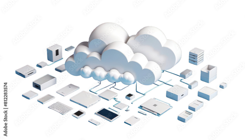 background render data cloud 3d hosting illustration online storage blue computing white datacenter technology networking secure database datum connection concept three-dimensional access