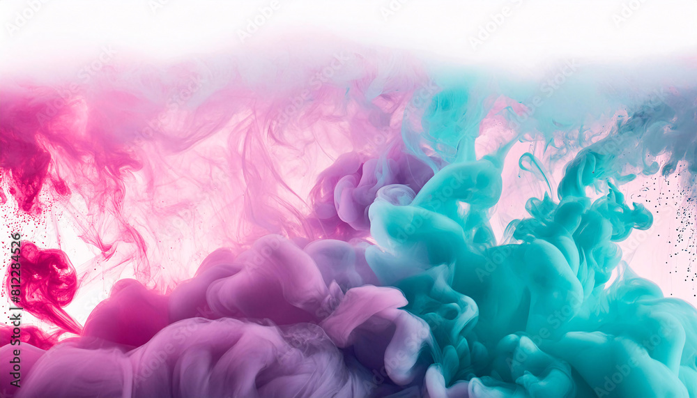 Obraz premium Ethereal Beauty of Colorful Smoke Patterns in Artistic Fusion