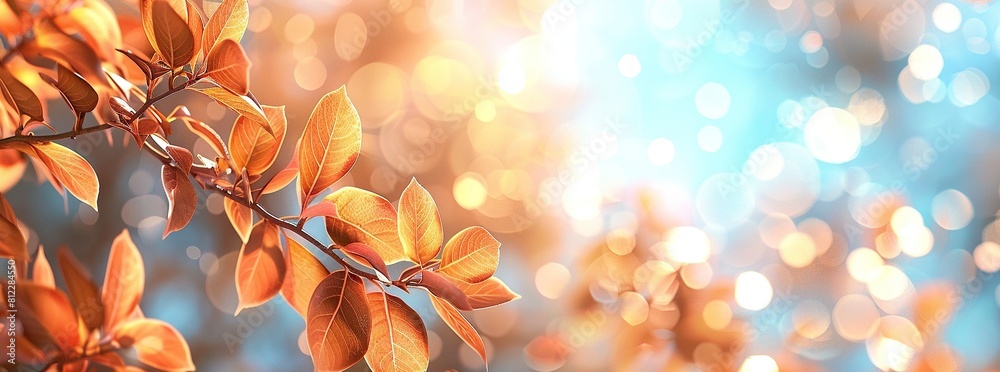 Golden Autumn Scene: Bright Yellow, Red, and Orange Leaves Paint the Park. Golden Autumn Scene: Bright Yellow, Red, and Orange Leaves Paint the Park.