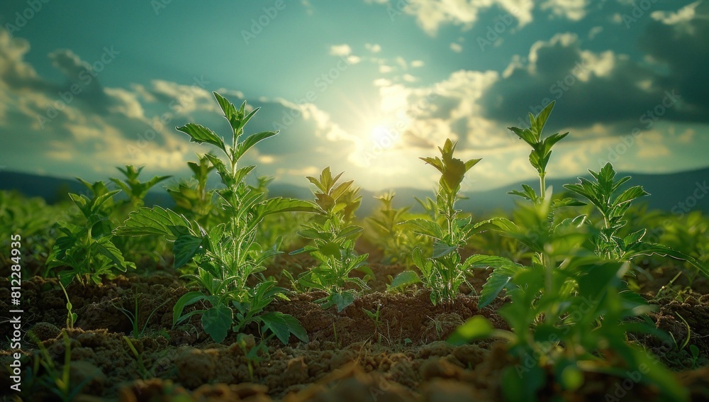 A dramatic image of blank seedlings reaching towards the sky, accompanied by text inspiring viewers to pursue their gardening dreams with determination. A dramatic image of blank seedlings reaching towards the sky, accompanied by text inspiring viewers to pursue their gardening dreams with determination.