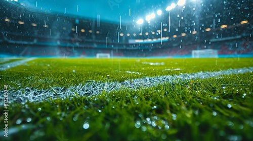 Soccer Field Being Rained On © Gerges